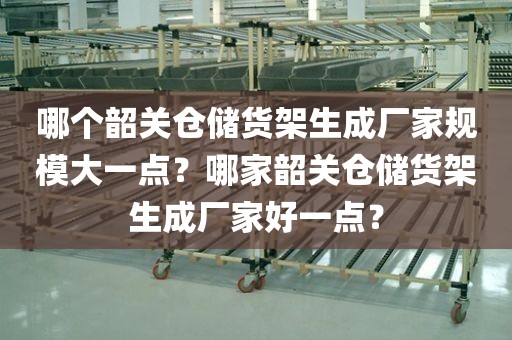 哪个韶关仓储货架生成厂家规模大一点？哪家韶关仓储货架生成厂家好一点？