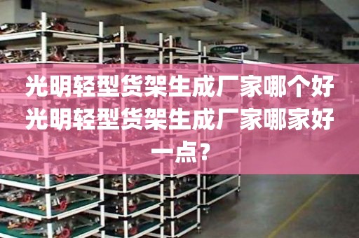 光明轻型货架生成厂家哪个好光明轻型货架生成厂家哪家好一点？