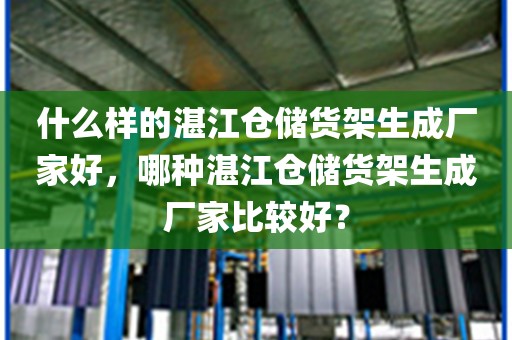 什么样的湛江仓储货架生成厂家好，哪种湛江仓储货架生成厂家比较好？