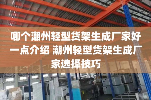 哪个潮州轻型货架生成厂家好一点介绍 潮州轻型货架生成厂家选择技巧