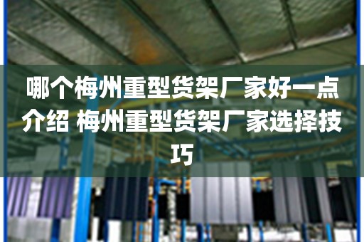 哪个梅州重型货架厂家好一点介绍 梅州重型货架厂家选择技巧